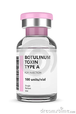 3d render with botulinum toxin type A vial Stock Photo