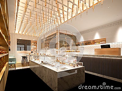 3d render of cafe and tea house Stock Photo