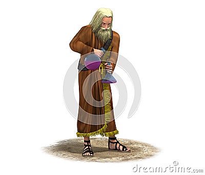 3d render, character of a medieval man Cartoon Illustration