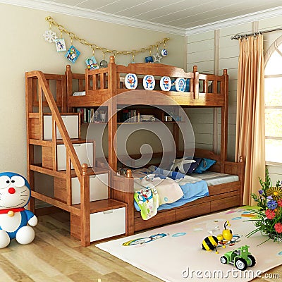 3d render of child room Stock Photo