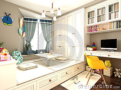 3d render of child room Stock Photo