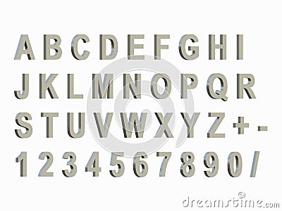 3D Render Chrome Text and Number Stock Photo