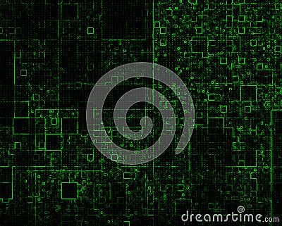 3d render of a circuitry or network of computer processing power Stock Photo