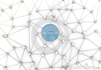 3d render of a concept for teamwork Stock Photo