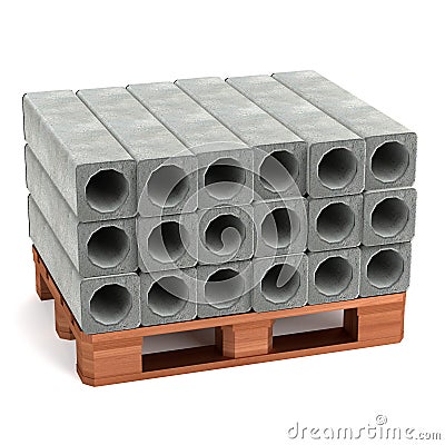 3d render of construction material Stock Photo