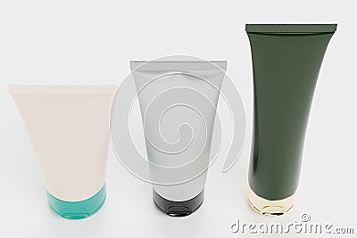 3D Render of Creme Tube Stock Photo