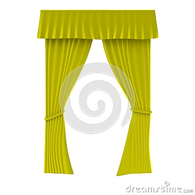 3d render of curtain Stock Photo