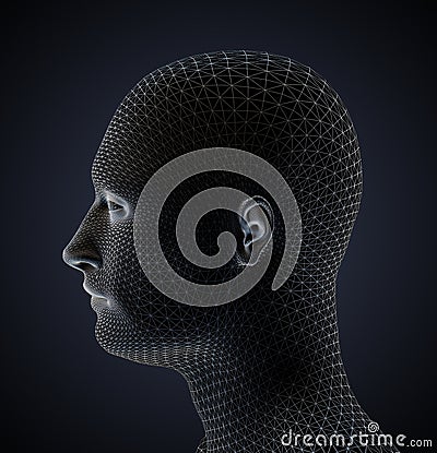 3d render of cyber man Stock Photo