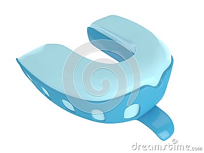 3d render dental plastic impression tray with material Stock Photo