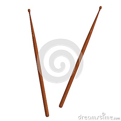 3d render of drum sticks Stock Photo