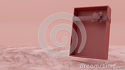 3D render empty elegant gift box Stock Photo