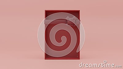 3D render empty elegant gift box Stock Photo