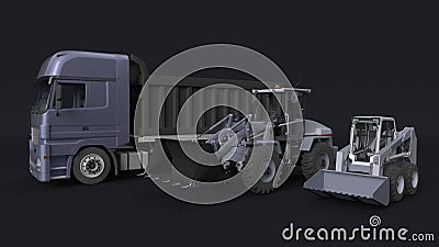Front Loader Digger Isolated Stock Photo