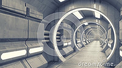 3d render futuristic interior Stock Photo