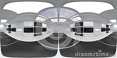 Futuristic panoramic HDRI Stock Photo