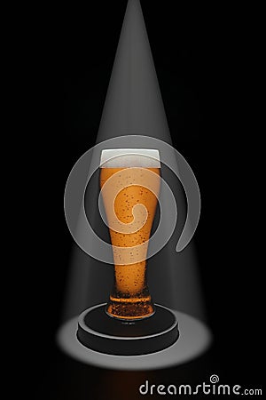 3d render glass of beer Stock Photo