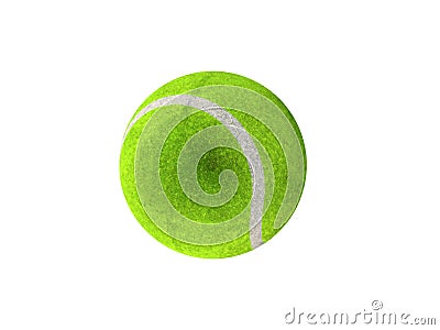 3D render of a green tennis ball Stock Photo