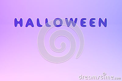 3d render of halloween text in studio light. Copy space Stock Photo