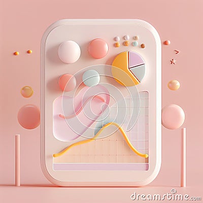 3D render icon Box plot with playful 3D elements showcasing data distribution for sleep patterns icon 3d business Stock Photo
