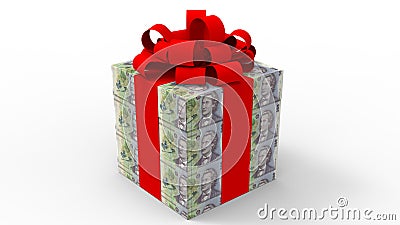 3D rendering - 500 Romanian money gift Cartoon Illustration