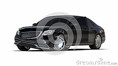 3D render image of a limousine damage Stock Photo