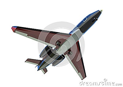 3D render image representing a private jet Stock Photo