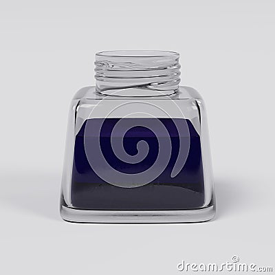 3d render of ink pot Stock Photo