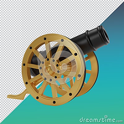 3D render islam Cannon for Decoration., clipping paht Stock Photo