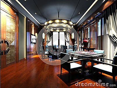 3d render of luxury gaming saloon Stock Photo