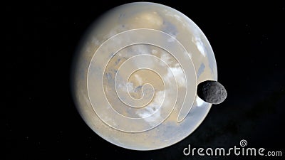 3d render. Mars high resolution image. Mars is a planet of the solar system. 4k in outer space, Surface. High quality. Stock Photo