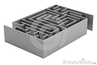 3d render of maze Stock Photo