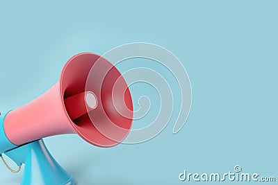 3d render megaphone with Speech bubble copy space Stock Photo