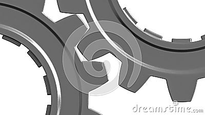 3d render of metallic gears Stock Photo