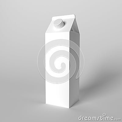 3d render mockup of box packaging of milk, kefir, yogurt, juice Stock Photo
