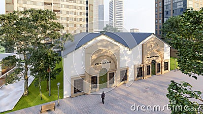 Funland 3d render design using Lumion â€“ front elevation Stock Photo