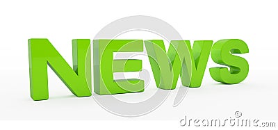 3d render - news - green Stock Photo