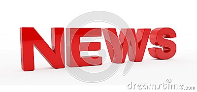 3d render - news - red Stock Photo