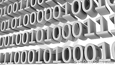 Numbers zero and one in binary code Stock Photo