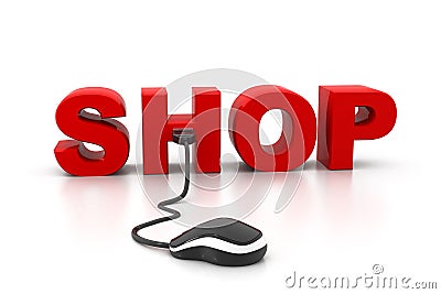 online shoping Cartoon Illustration