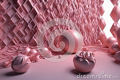 3 d render of a pink and white background3 d render of a pink and white backgroundabstract pink Stock Photo