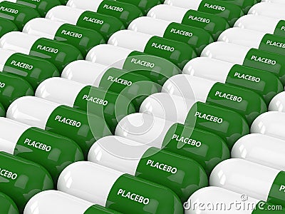3D render of placebo pills Stock Photo