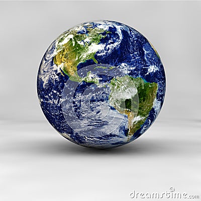 A beautiful 3D render of planet Earth Stock Photo