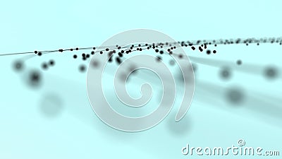 3d Render point and curve space orbit Stock Photo