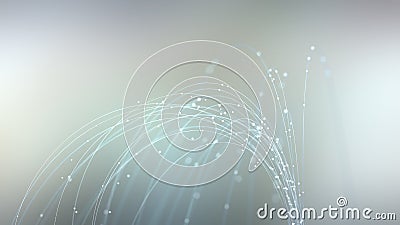 3d Render point and curve space orbit Stock Photo