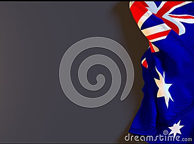 Australian realistic flag on blackboard with space for text, 3d render Stock Photo