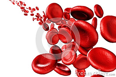 3d render red blood cells background. Stock Photo