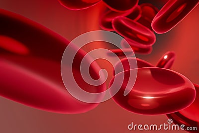 the red bloods cell in vein Stock Photo