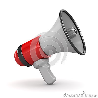 3d Render of Red Megaphone Stock Photo
