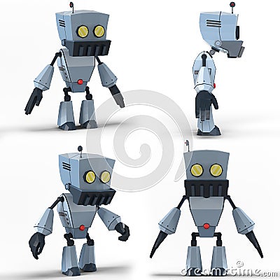 Robot LowPoly Stock Photo