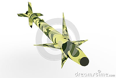 3d render of a russian ballistic missile Stock Photo